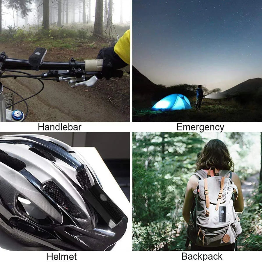 Bike Light Set Bicycle Headlight Taillight USB Rechargeable MTB Bike Front Rear Lamp Set Cycling Flashlight Bicycle Accessories