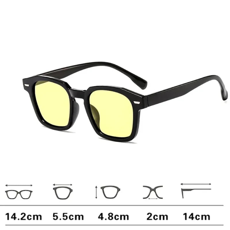 2024 Trendy Summer Fashion Goggles Retro Korean Cat Eye Women Square Sunglasses Ocean Film Ladies Outdoor UV400 Sunglasses
