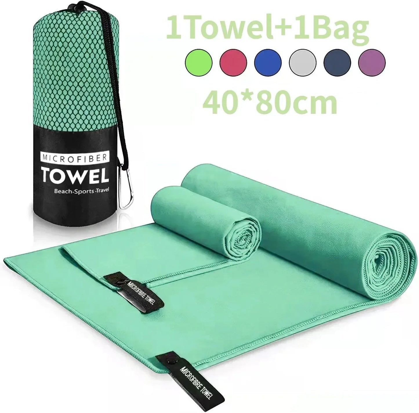 Quick-Drying Sports Towel 40x80CM Blue Grey Green Orange Swimming Gym Fitness Camping Running Beach Washcloth Towels