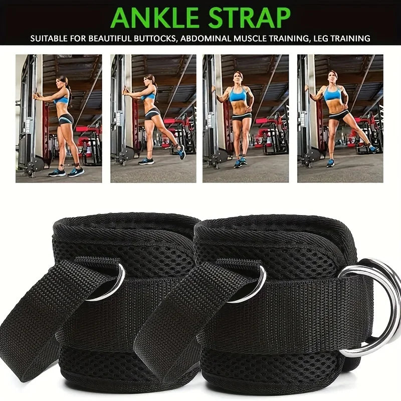 1PC Padded Ankle Straps Ankle Straps for Cable Machines Double D-Ring Fitness Ankle Cuffs for Gym Workouts Rebate Leg Extensions