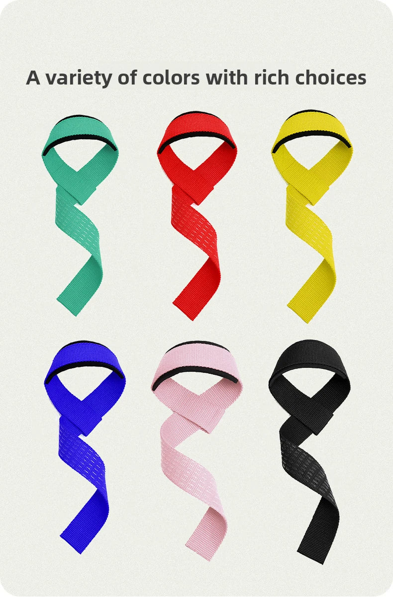 Weightlifting Straps Dropshipping 1 Pair Lifting Wrist Anti-Slip Silicone Strength Training Strap Hand Grips Wrist Support