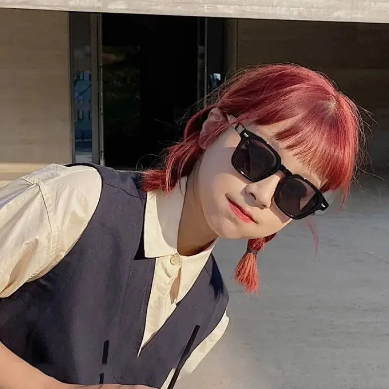 2024 Trendy Summer Fashion Goggles Retro Korean Cat Eye Women Square Sunglasses Ocean Film Ladies Outdoor UV400 Sunglasses