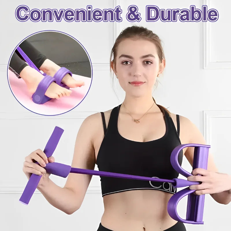 Four-Tube Tensioner Multi-Functional Household Fitness Yoga Abdominal Strengthening Elastic Band Tension Rope Sit-Up Assistive