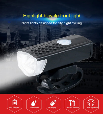 Bike Light Set Bicycle Headlight Taillight USB Rechargeable MTB Bike Front Rear Lamp Set Cycling Flashlight Bicycle Accessories