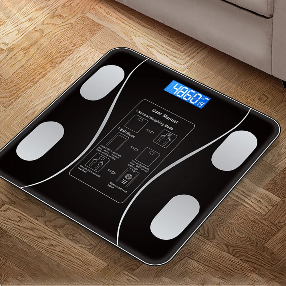 Digital Body Weight Scale Smart Wireless Fat Scale Bathroom Weight Scales for Body Composition Analyzer with Smartphone App