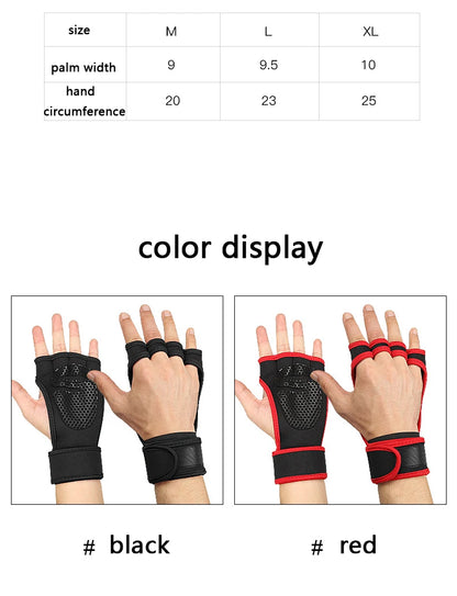 Training Sport Gloves for Men Women Workout Gloves Fitness Body Building Weightlifting Gym Hand Wrist Palm Protector Gloves