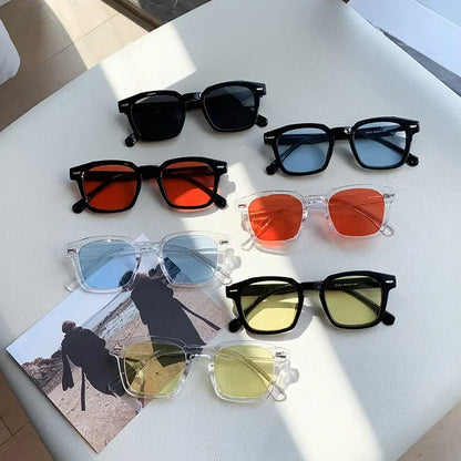 2024 Trendy Summer Fashion Goggles Retro Korean Cat Eye Women Square Sunglasses Ocean Film Ladies Outdoor UV400 Sunglasses