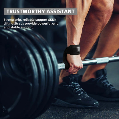 Weightlifting Straps Dropshipping 1 Pair Lifting Wrist Anti-Slip Silicone Strength Training Strap Hand Grips Wrist Support