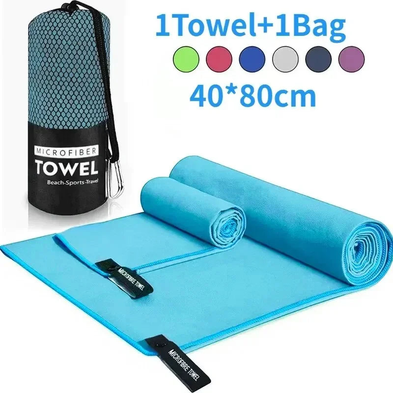 Quick-Drying Sports Towel 40x80CM Blue Grey Green Orange Swimming Gym Fitness Camping Running Beach Washcloth Towels