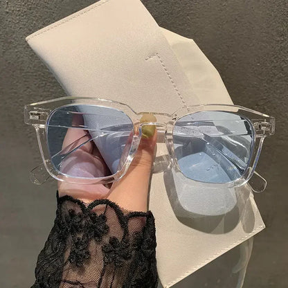 2024 Trendy Summer Fashion Goggles Retro Korean Cat Eye Women Square Sunglasses Ocean Film Ladies Outdoor UV400 Sunglasses