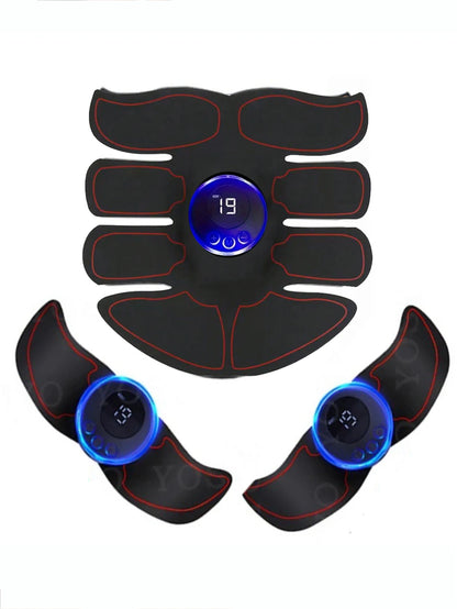 EMS Abdominal Muscle Stimulator Fitness ABS Arm Training Patches Muscle Exercise Instrument USB Charging Home Men