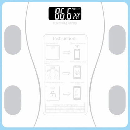 Digital Body Weight Scale Smart Wireless Fat Scale Bathroom Weight Scales for Body Composition Analyzer with Smartphone App