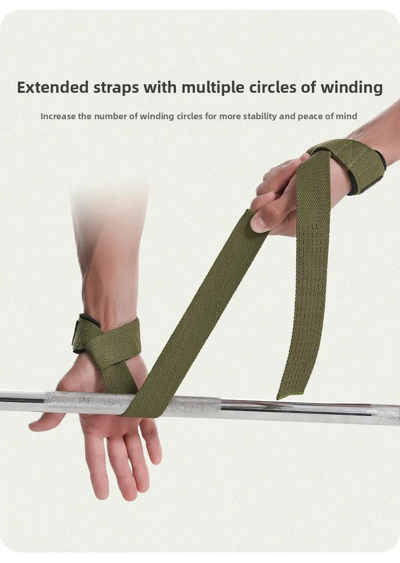 Weightlifting Straps Dropshipping 1 Pair Lifting Wrist Anti-Slip Silicone Strength Training Strap Hand Grips Wrist Support