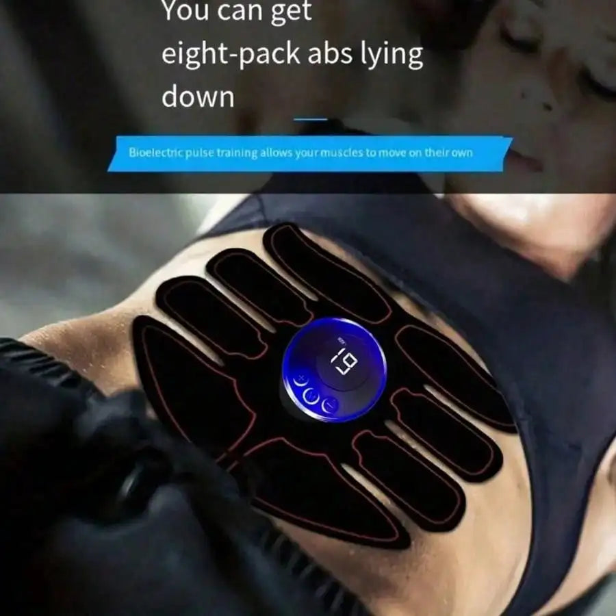 EMS Abdominal Muscle Stimulator Fitness ABS Arm Training Patches Muscle Exercise Instrument USB Charging Home Men