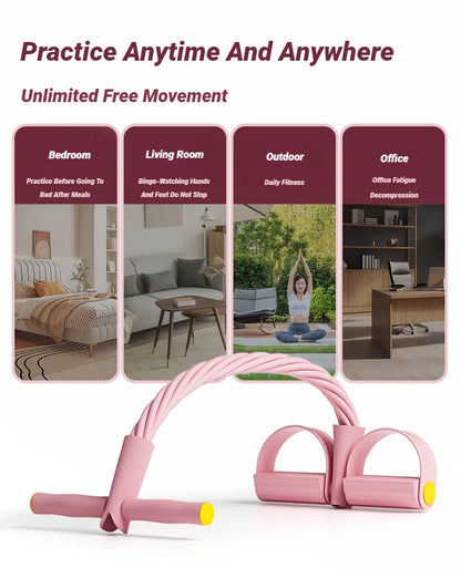 Four-Tube Tensioner Multi-Functional Household Fitness Yoga Abdominal Strengthening Elastic Band Tension Rope Sit-Up Assistive