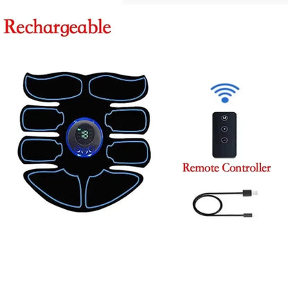EMS Abdominal Muscle Stimulator Fitness ABS Arm Training Patches Muscle Exercise Instrument USB Charging Home Men