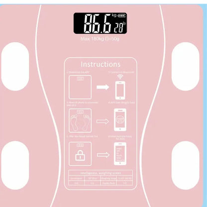 Digital Body Weight Scale Smart Wireless Fat Scale Bathroom Weight Scales for Body Composition Analyzer with Smartphone App